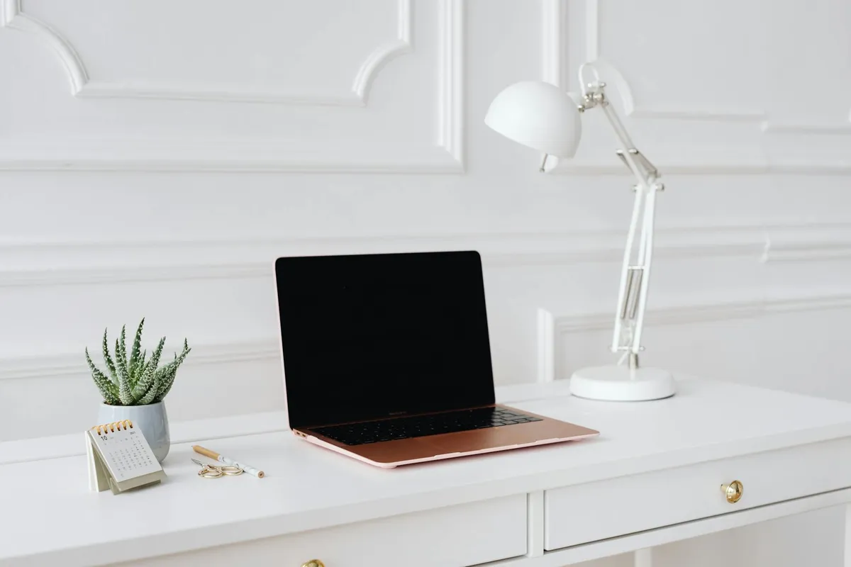 A modern laptop workspace setup