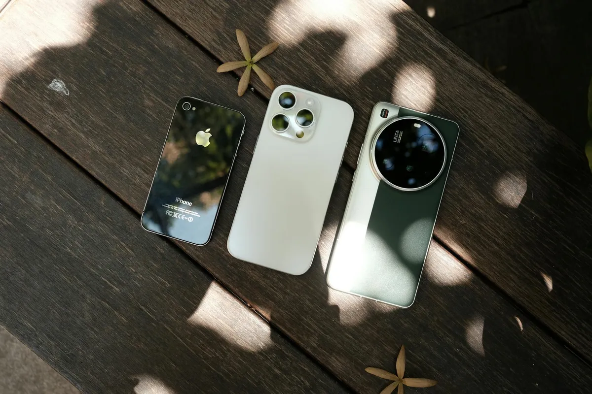 Multiple smartphones lined up for comparison